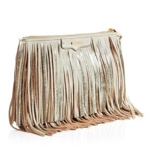 Rebecca Minkoff Gold Fringe Clutch
